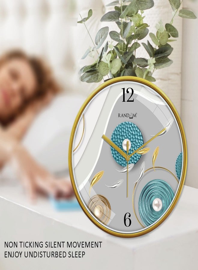 Random Plastic 12 Inch Silent Sweep Wall Clock | Stylish Round Decorative Wall Clock for Bedroom, Living Room, Kitchen, and Office | Modern Fancy Analog Clock Design for Home Decor,Multicolour - Image 5